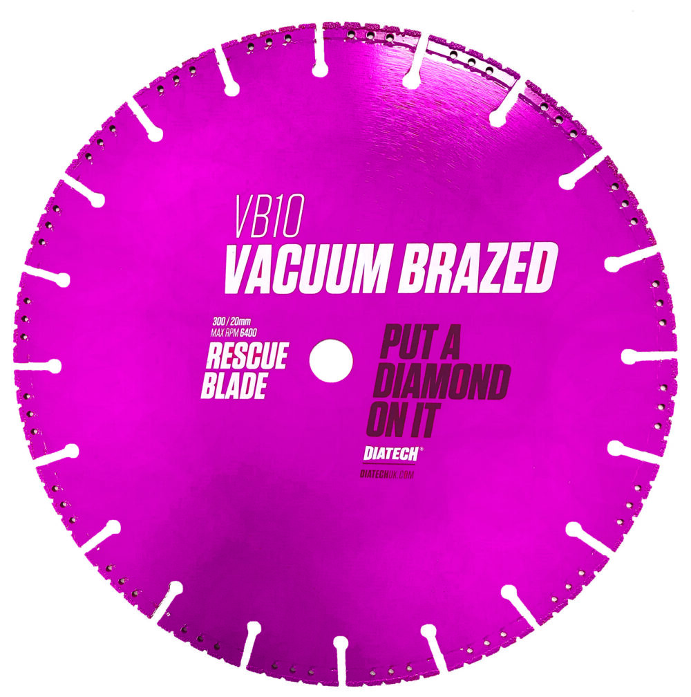 Diatech VB10 Vacuum Brazed Diamond Blade for Cutting Cast Iron